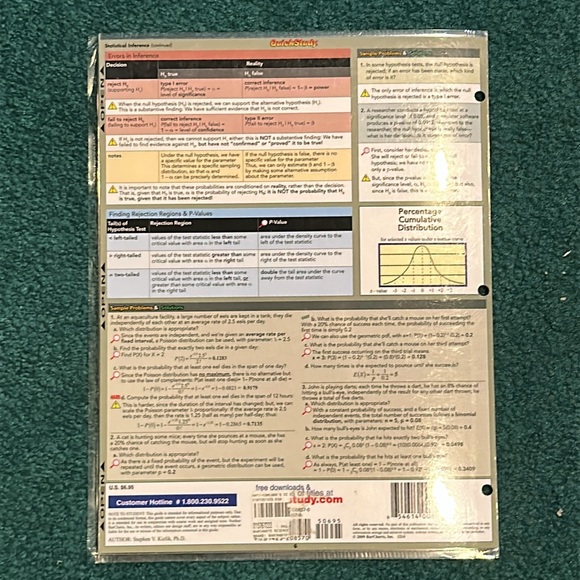 Statistics Equations & Answers QuickStudy Guide - Picture 5 of 5